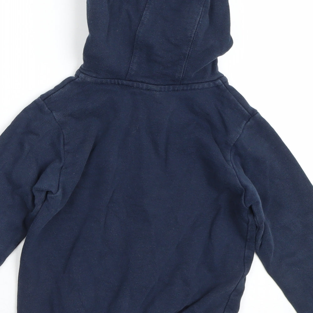 M&S Boys Blue Pullover Hoodie Size 2-3 Years