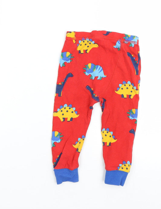 NEXT Boys Red Animal Print Cami Pyjama Pants Size 12-18 Months - dinosaurs