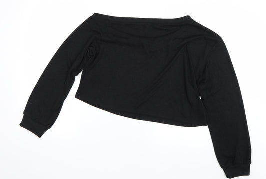 Loungeable Womens Black Pullover Jumper Size 16