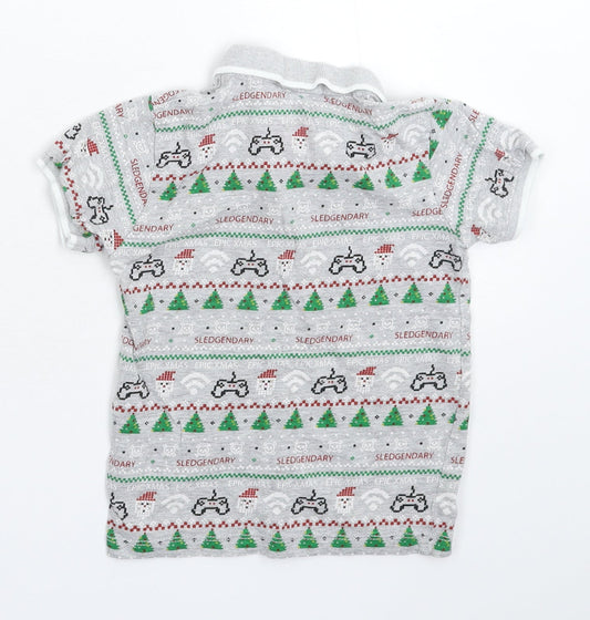 Matalan Boys Grey Basic Polo Size 5 Years - Christmas