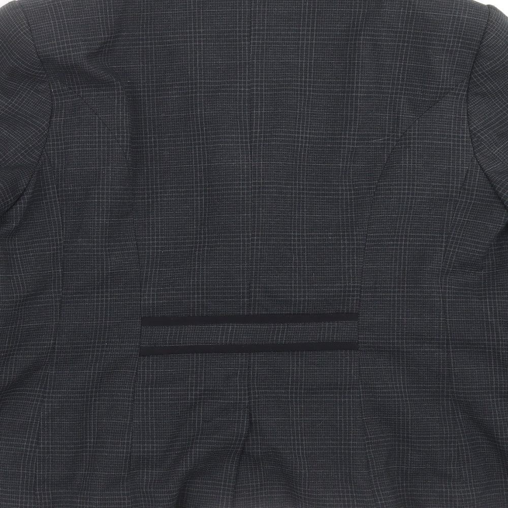NEXT Womens Blue Check Jacket Suit Jacket Size L