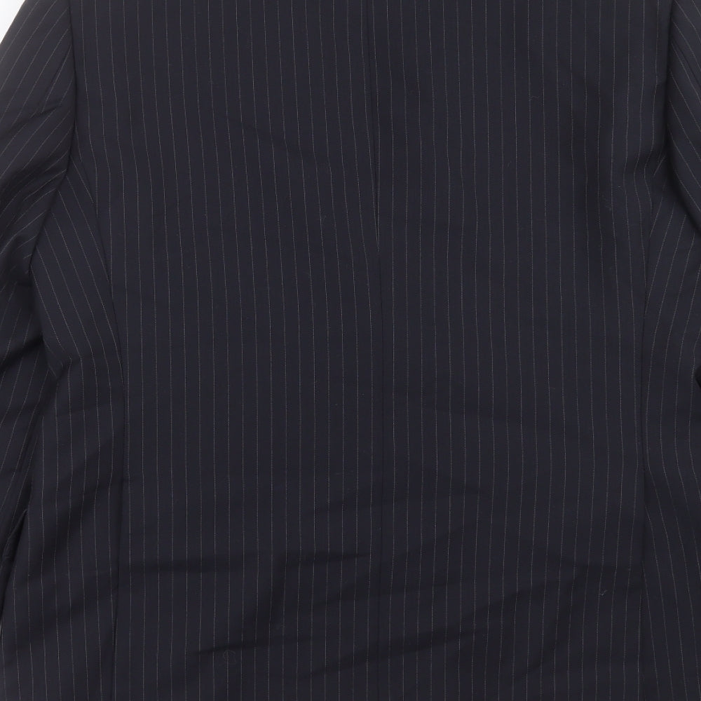 Marks and Spencer Mens Blue Striped Jacket Suit Jacket Size 40