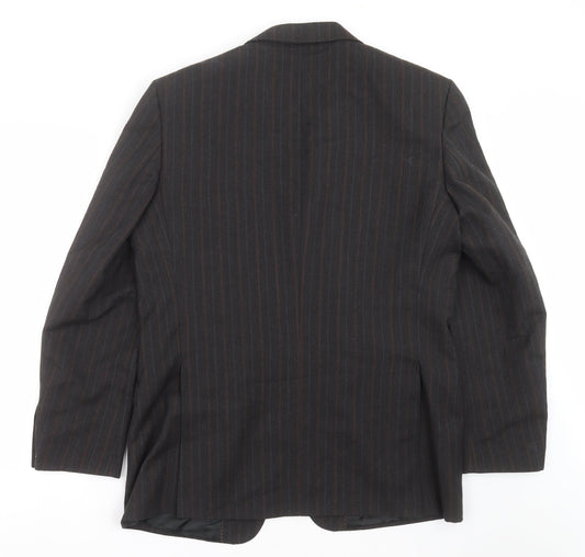 F&F Mens Grey Striped Jacket Suit Jacket Size 42