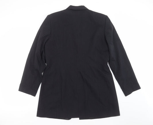 Dorothy Perkins Womens Blue Striped Jacket Suit Jacket Size 16