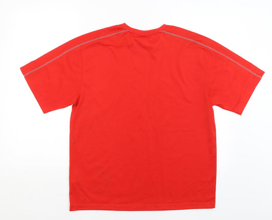 DOMYOS Mens Red Basic T-Shirt Size L