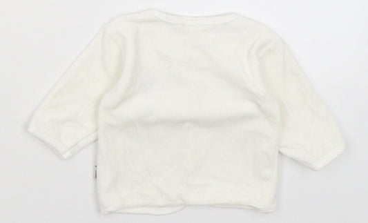 Fixoni Baby White Cardigan Jumper Size 0-3 Months