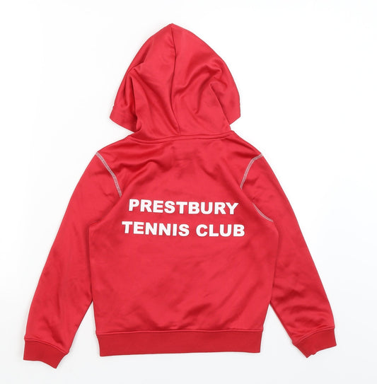Printer Boys Red Pullover Hoodie Size 5-6 Years - Prestbury Tennis Club