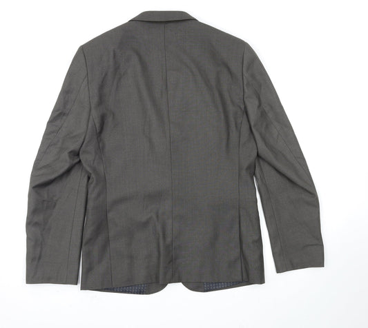 Ventuno Mens Grey Houndstooth Jacket Blazer Size 40