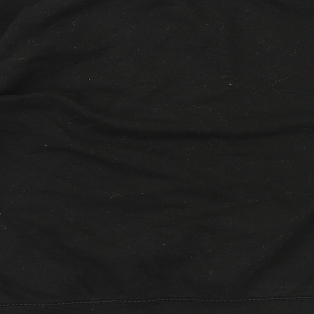 just hoods Womens Black Houndstooth Pullover Sweatshirt Size L