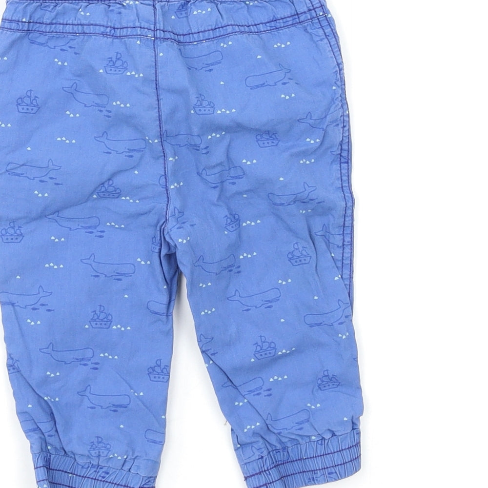 John Lewis Boys Blue Jogger Trousers Size 6-9 Months