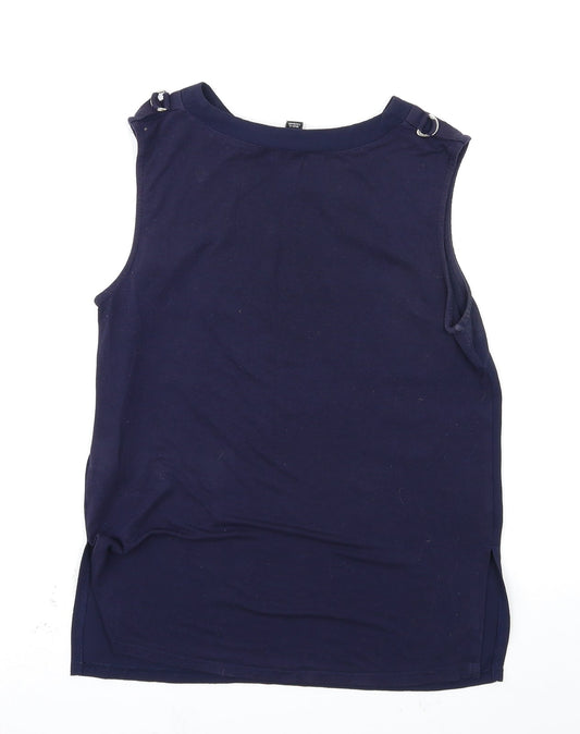 New Look Womens Blue Basic Tank Size 10