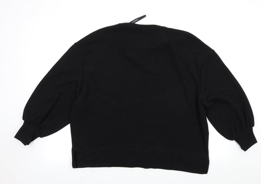 Pull&Bear Womens Black Pullover Jumper Size M