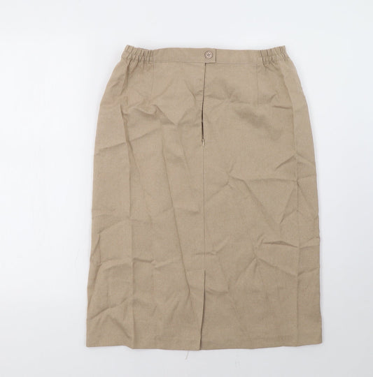 charmance Womens Beige A-Line Skirt Size 12