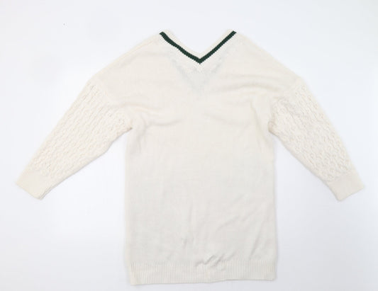 ASOS Womens White Knit A-Line Size 10