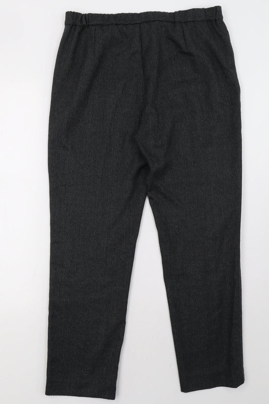Mango Womens Grey Trousers Size 34 L30 in