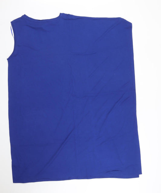 M&S Womens Blue Basic Blouse Size 12