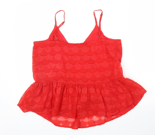 Moves Womens Red Camisole Blouse Size M