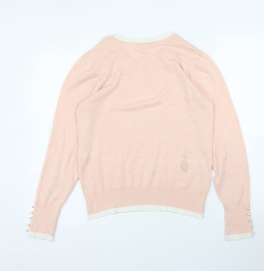 Roman Womens Pink Pullover Jumper Size 14