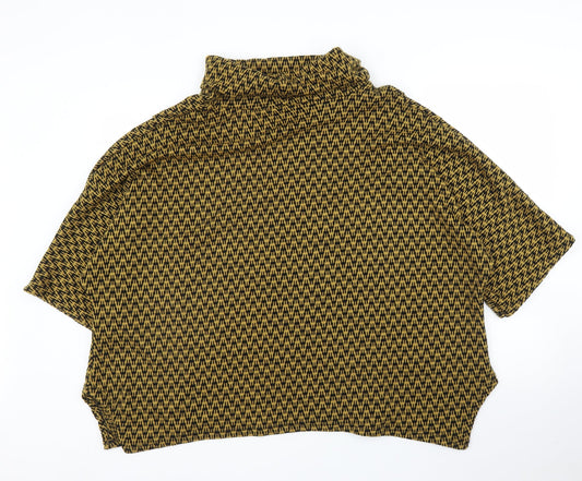Preworn Womens Yellow Striped Pullover Jumper One Size