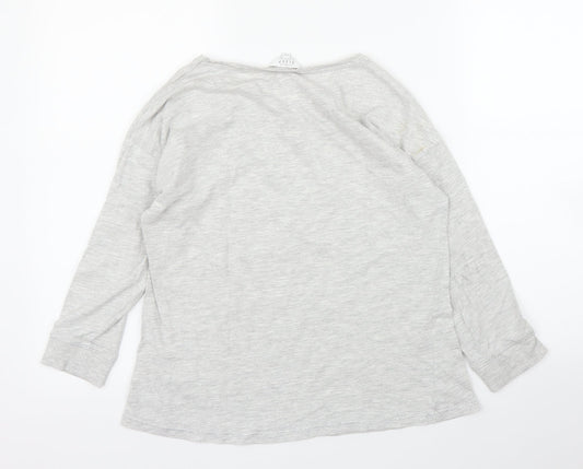Debenhams Womens Grey Basic T-Shirt Size 8 - PJ top