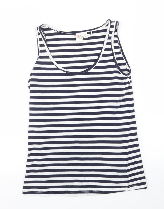 Lee Cooper Womens Blue Striped Basic Tank Size 10
