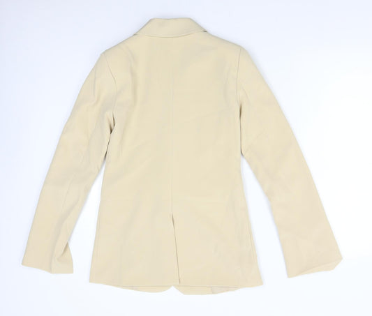 Preworn Womens Beige Jacket Suit Jacket Size 10