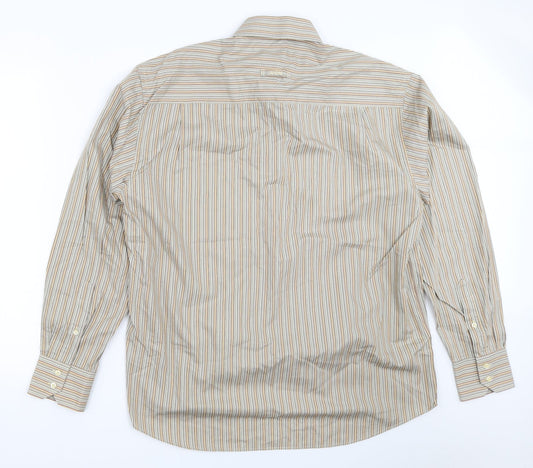 Andre Mens Beige Striped Button-Up Size L
