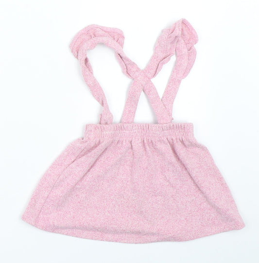 George Girls Pink Pinafore/Dungaree Dress Size 12-18 Months