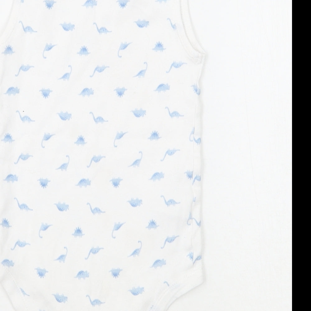 TU Baby White Animal Print Babygrow One-Piece Size 18-24 Months