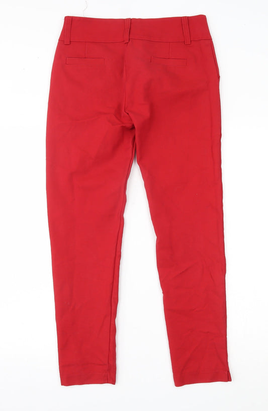 Preworn Womens Red Trousers Size L L26 in