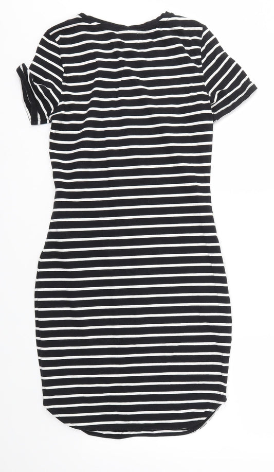 Noisy may Womens Multicoloured Striped T-Shirt Dress Size XS