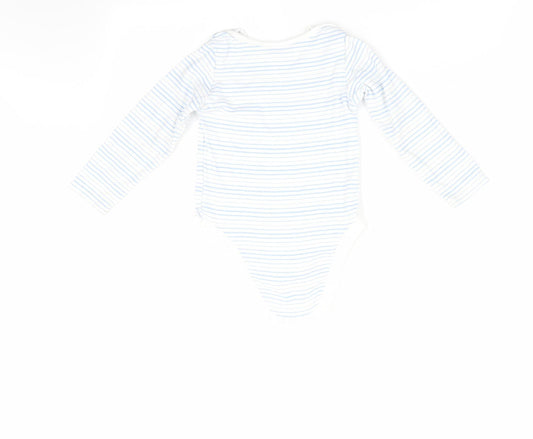 Florence and Fred Boys Blue Striped Romper One-Piece Size 12-18 Months