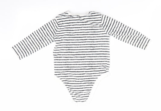 My K Boys Black Striped Romper One-Piece Size 9-12 Months - Super Happy