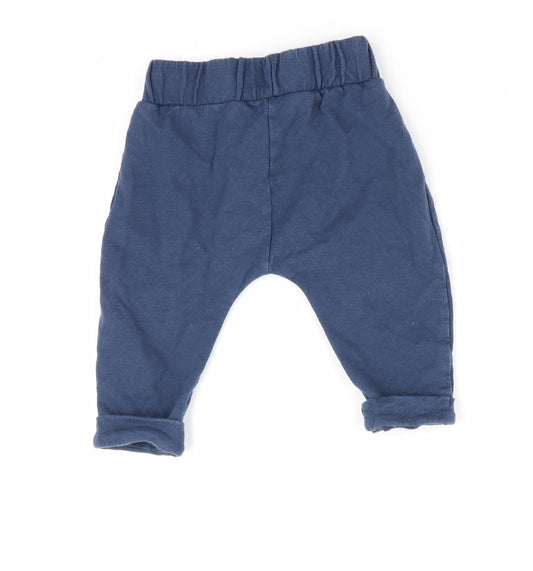 Mothercare Boys Blue Jogger Trousers Size 3-6 Months - Car Logo