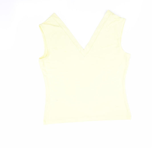 Marks and Spencer Womens Green Basic Tank Size 12 - Lime green