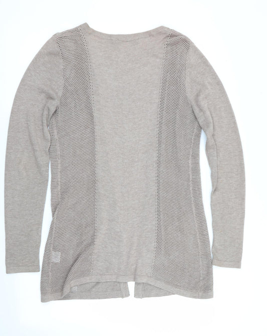 Bellini Womens Brown Cardigan Jumper Size S - Longline Cardigan Taupe
