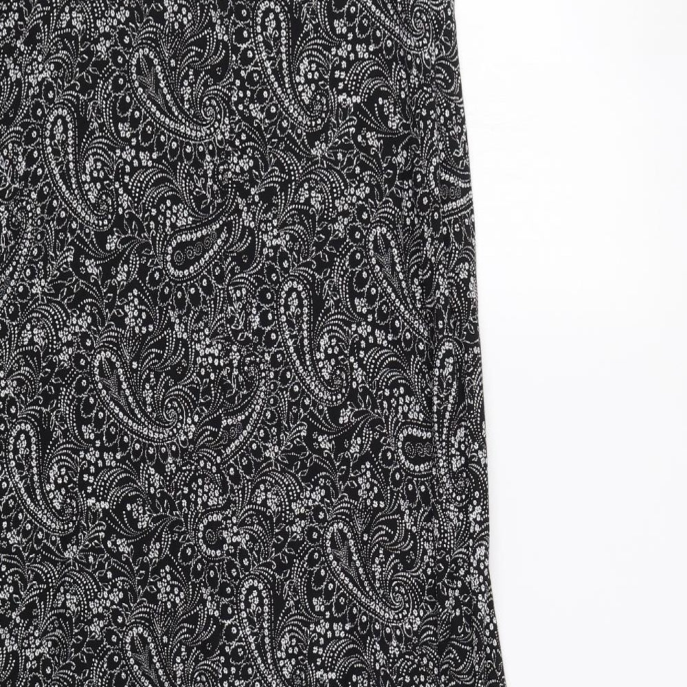 Papaya Womens Black Paisley Ball Gown Size 12
