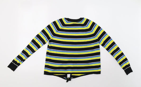 Poof Womens Multicoloured Striped Pullover Jumper Size S