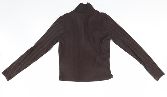 MONKL Mens Brown Striped T-Shirt