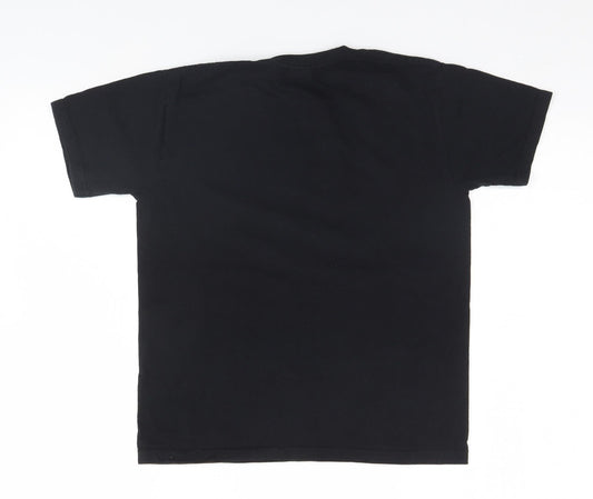 Fruit of the Loom Boys Black Basic T-Shirt Size 10 Years - Born to Play Drums