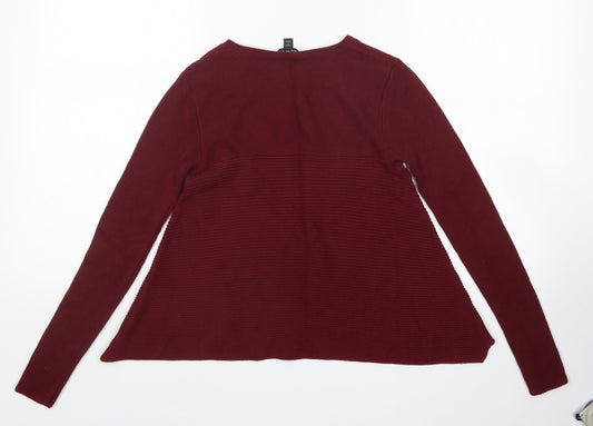 Miss Selfridge Womens Red Pullover Jumper Size 10