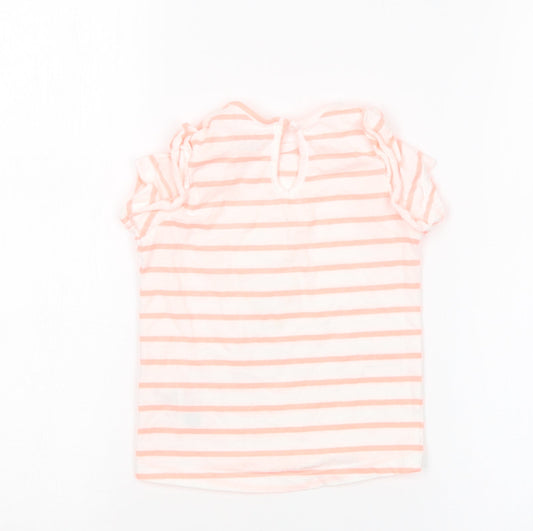 Primark Girls Multicoloured Striped Basic T-Shirt Size 18-24 Months