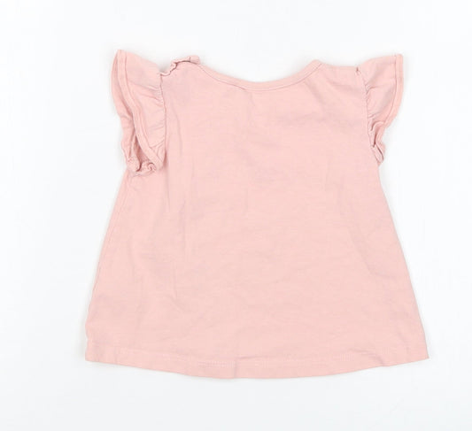 TU Girls Pink Basic T-Shirt Size 6 Years