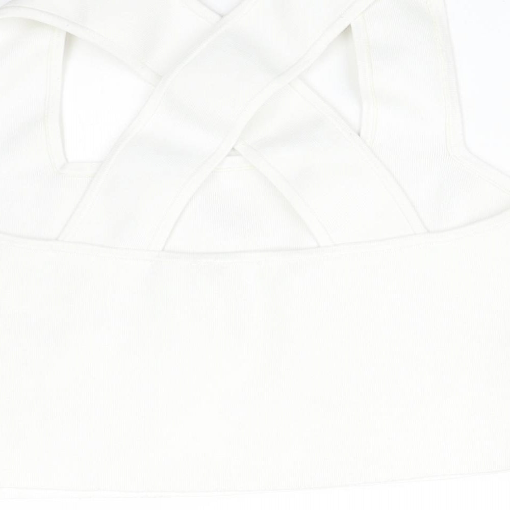 H&M Womens White Basic T-Shirt Size M