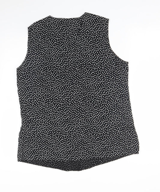 BHS Womens Multicoloured Polka Dot Basic Blouse Size 16