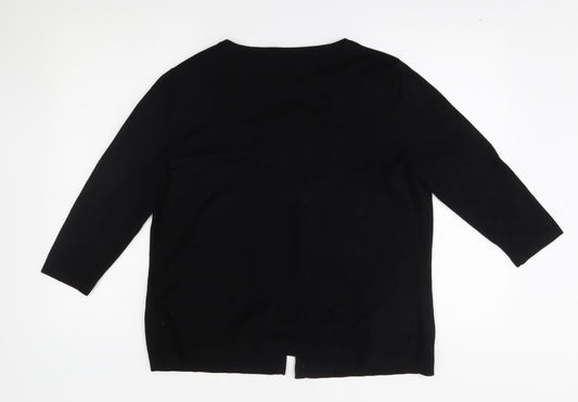 Your Sixth Sense Womens Black Cardigan Jumper Size L