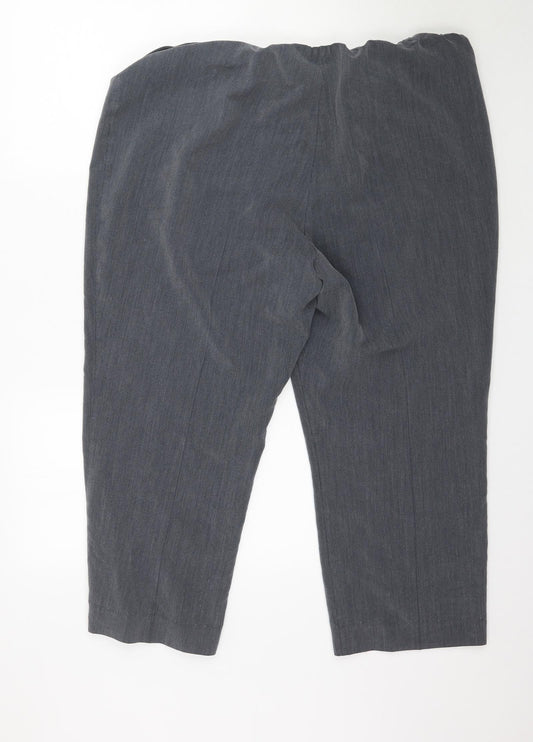 Bm Collection Womens Grey Trousers Size 20 L25 in