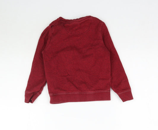 Marks and Spencer Girls Red Batik Pullover Sweatshirt Size 3-4 Years - Unisex