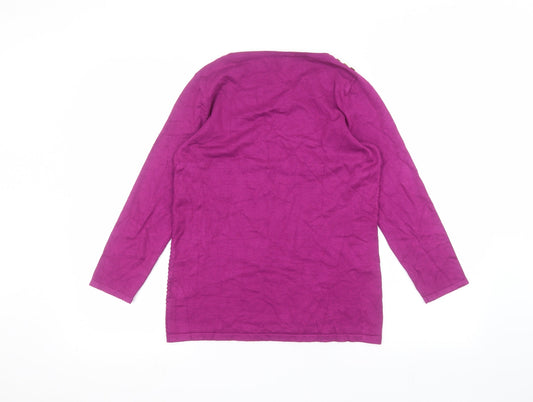 M&Co Womens Purple Pullover Jumper Size 10