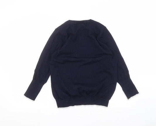 //text Womens Blue Basic T-Shirt Size M